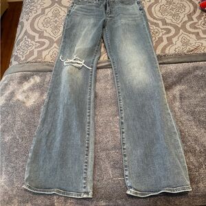 Express Distressed Blue Women's Jeans-6R